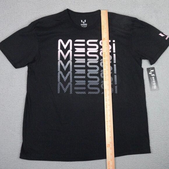 Lionel Messi Shirt Men Extra Large Black Name Stack Graphic Tee Miami Soccer NWT - Picture 11 of 12